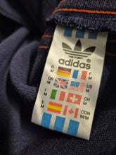 Load image into Gallery viewer, Vintage 80s adidas Originals Button Up Heavy Overshirt M Navy Orange made in Malaysia

