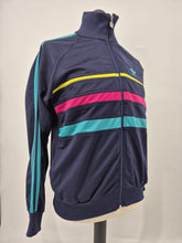 Load image into Gallery viewer, adidas Originals First Vintage Track Top M 38/40 Navy Yellow Pink Turquoise made in Macau
