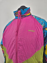 Load image into Gallery viewer, Vintage 80s Funky Track Top L Festival Colourful
