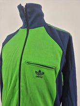 Load image into Gallery viewer, 70s Ventex adidas Originals Green Navy Vintage Track Top XL made in France
