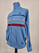 Load image into Gallery viewer, adidas Originals First Vintage Track Top D7 186 L Navy Blue Navy Silver Red made in France
