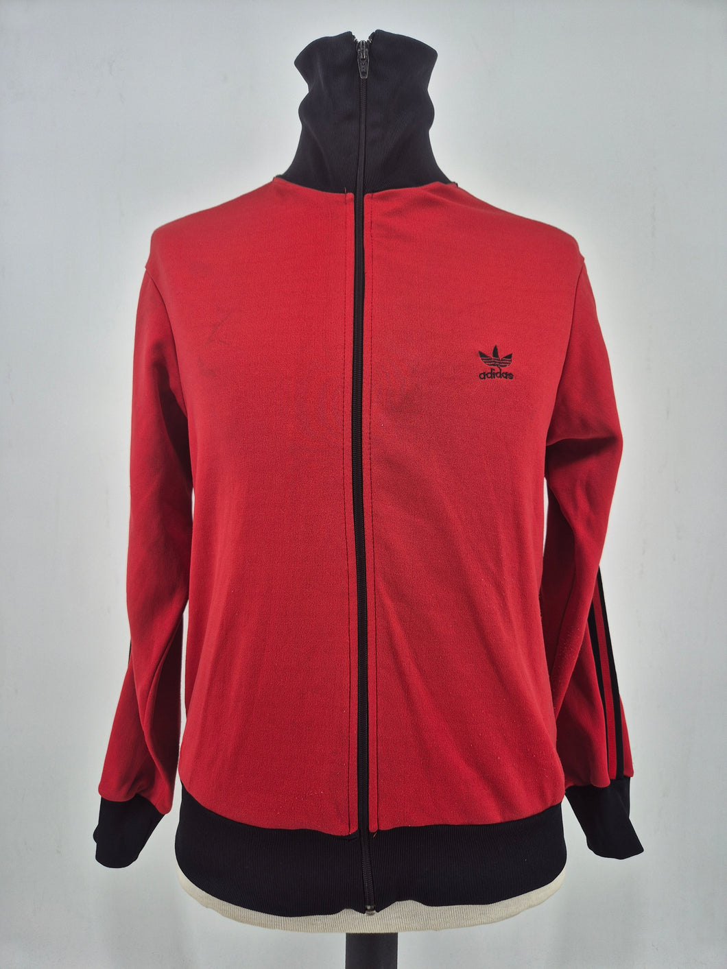 Vintage 70s adidas Originals Firebird Track Top 180 M Red Black