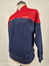 Load image into Gallery viewer, Vintage 80s adidas Originals Track Top S Navy Red White
