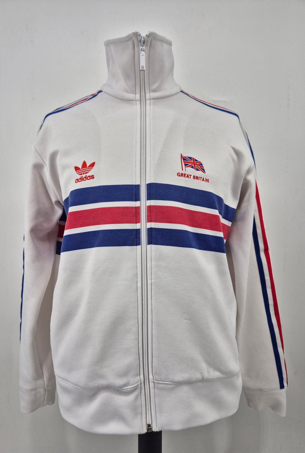 2004 adidas Originals 80s Heritage Great Britain Track Top M White Red Blue