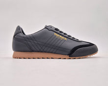 Load image into Gallery viewer, BNIB Patrick Villian Leather Trainers Black Gold 9 9.5
