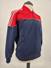 Load image into Gallery viewer, Vintage 80s adidas Originals Track Top S Navy Red White
