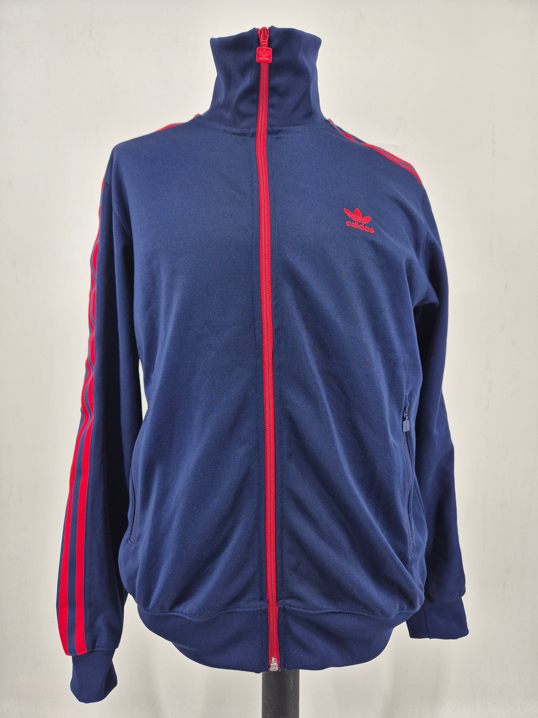 2022 BNWT adidas Originals x Parley Beckenbauer Nations Track Top L Navy Red Deadstock