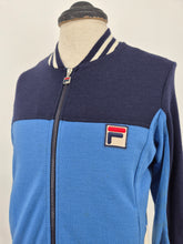 Load image into Gallery viewer, Fila Heritage Line Snow Time Track Top S Navy Blue Grade B
