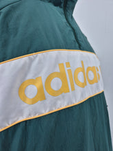 Load image into Gallery viewer, 2023 adidas Originals Linear Logo Windbreaker Dark Green Yellow WB OH
