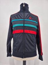 Load image into Gallery viewer, adidas Originals First Vintage Track Top M 174 Black Turquoise Red made in England
