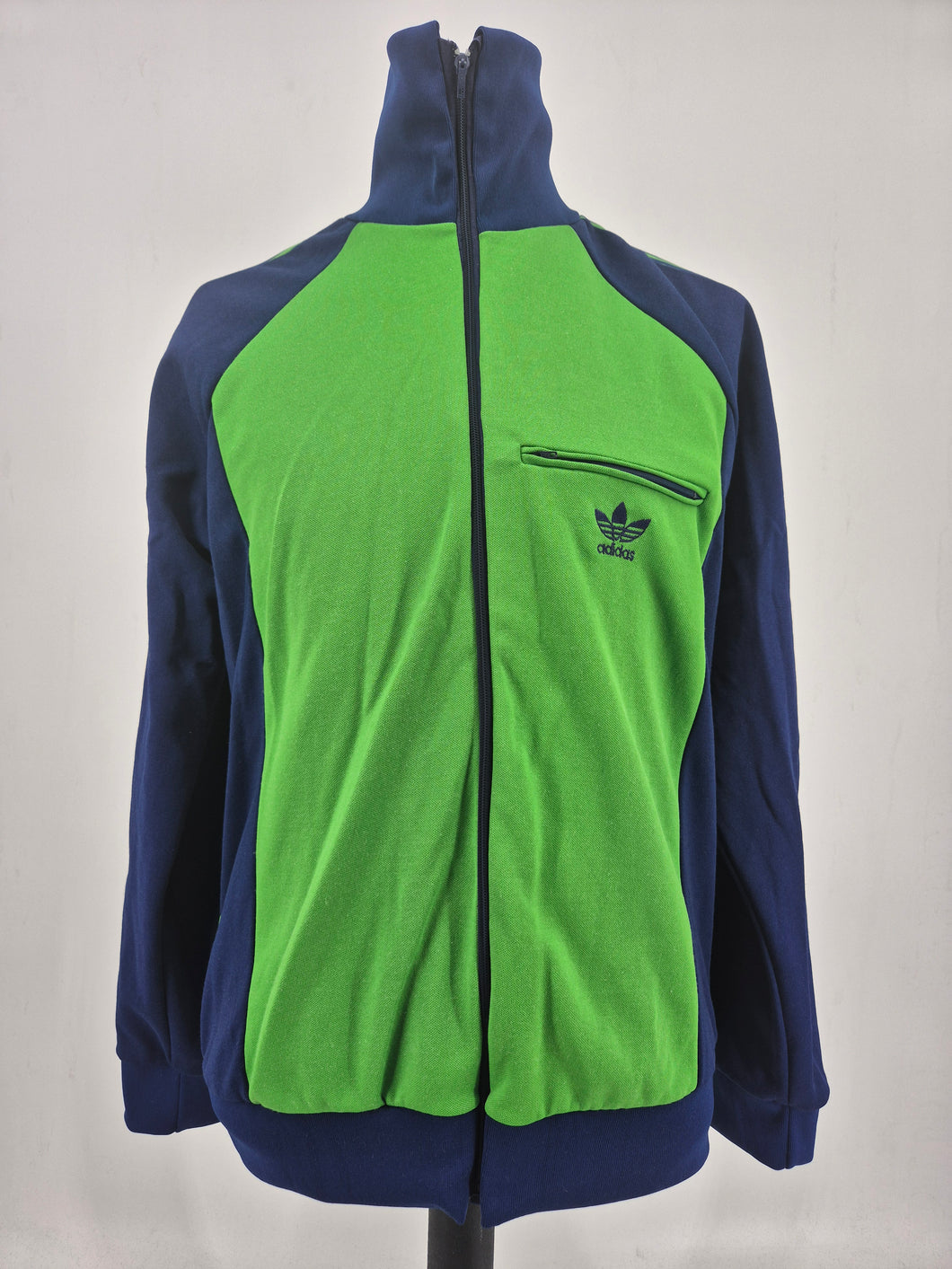 70s Ventex adidas Originals Green Navy Vintage Track Top XL made in France