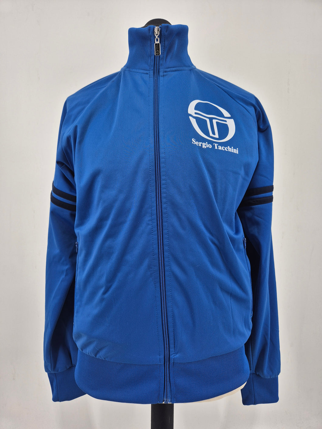Sergio Tacchini Track Top Large Logo top M Blue White
