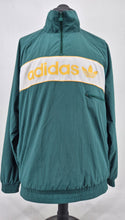 Load image into Gallery viewer, 2023 adidas Originals Linear Logo Windbreaker Dark Green Yellow WB OH
