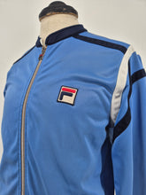 Load image into Gallery viewer, Fila Vintage Borg Track Top L Blue Navy White
