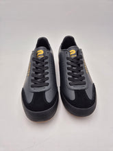 Load image into Gallery viewer, BNIB Patrick Villian Leather Trainers Black Gold 9 9.5
