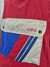 Load image into Gallery viewer, Vintage K-Way Overhead Windbreaker M Red Blue Grey OH WB
