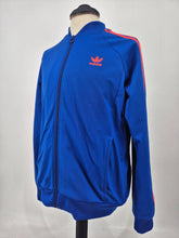 Load image into Gallery viewer, 2014 adidas Originals Dublin SST track top L Blue Orange
