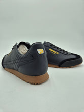 Load image into Gallery viewer, BNIB Patrick Villian Leather Trainers Black Gold 9 9.5
