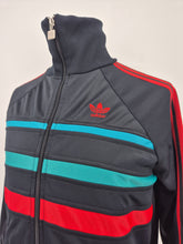 Load image into Gallery viewer, adidas Originals First Vintage Track Top M 174 Black Turquoise Red made in England
