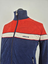 Load image into Gallery viewer, West German adidas Originals Europa Track Top S Small Navy Red White Vintage
