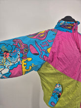 Load image into Gallery viewer, Vintage 80s Funky Track Top L Festival Colourful
