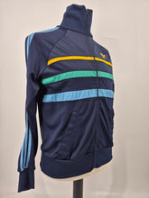 Load image into Gallery viewer, adidas Originals First Vintage Track Top D6 180 M Navy Blue Green Yellow made in France
