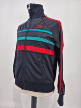 Load image into Gallery viewer, adidas Originals First Vintage Track Top M 174 Black Turquoise Red made in England
