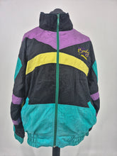 Load image into Gallery viewer, Vintage 80s Funky Track Top XL XXL Festival Colourful

