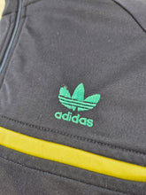 Load image into Gallery viewer, adidas Originals First Vintage Track Top M 38/40 Navy Yellow Pink Turquoise made in Macau

