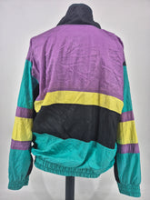 Load image into Gallery viewer, Vintage 80s Funky Track Top XL XXL Festival Colourful
