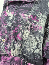 Load image into Gallery viewer, Vintage Unbranded Crazy Pattern OH WB Jacket L/XL Pink Black White
