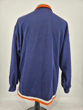 Load image into Gallery viewer, Vintage 80s adidas Originals Button Up Heavy Overshirt M Navy Orange made in Malaysia
