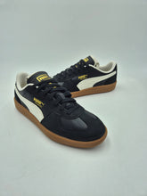 Load image into Gallery viewer, BNIB Puma Palermo Premium Leather Trainers Black White 8 8.5 9 10
