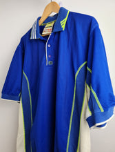 Load image into Gallery viewer, Vintage 90&#39;s adidas Equipment polo shirt XL blue white yellow
