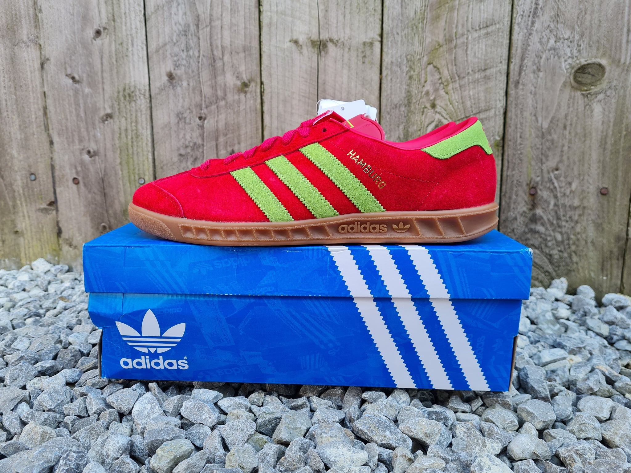 adidas Hamburg Red Beauty Mecaw adisuede UK 8 2014 deadstock