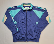 Load image into Gallery viewer, Diadora Track Top Blue White Blue L/XL

