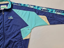 Load image into Gallery viewer, Diadora Track Top Blue White Blue L/XL
