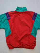 Load image into Gallery viewer, 90s vintage uhlsport track top green/red/purple M/L
