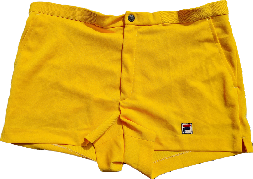 Vintage Fila Yellow Tennis Shorts 36