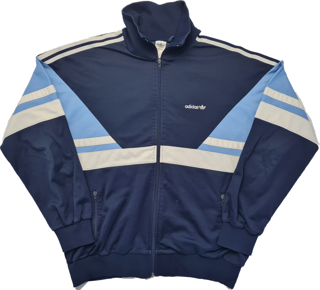 Vintage adidas Portugal 89 template Track Top XL 80s Blue Navy made in West Germany