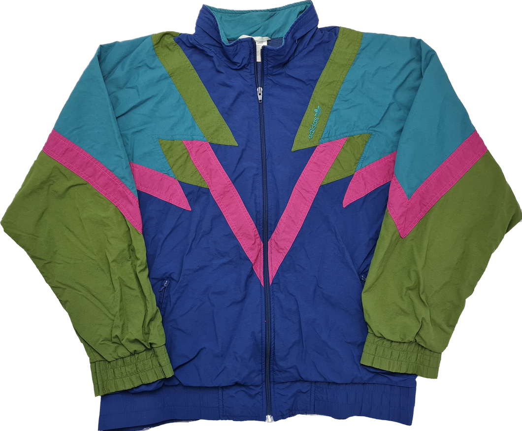 adidas Vintage 90s TT L/XL Blue Pink Green