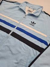 Load image into Gallery viewer, Vintage adidas First Track Top S/M 90s Blue black White
