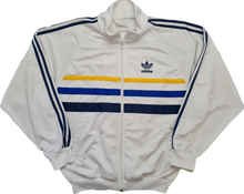 Load image into Gallery viewer, Adidas First Vintage TT S/M 90s White Yellow Blue
