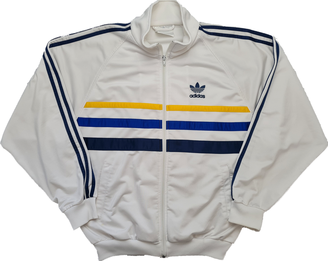 Adidas First Vintage TT S/M 90s White Yellow Blue