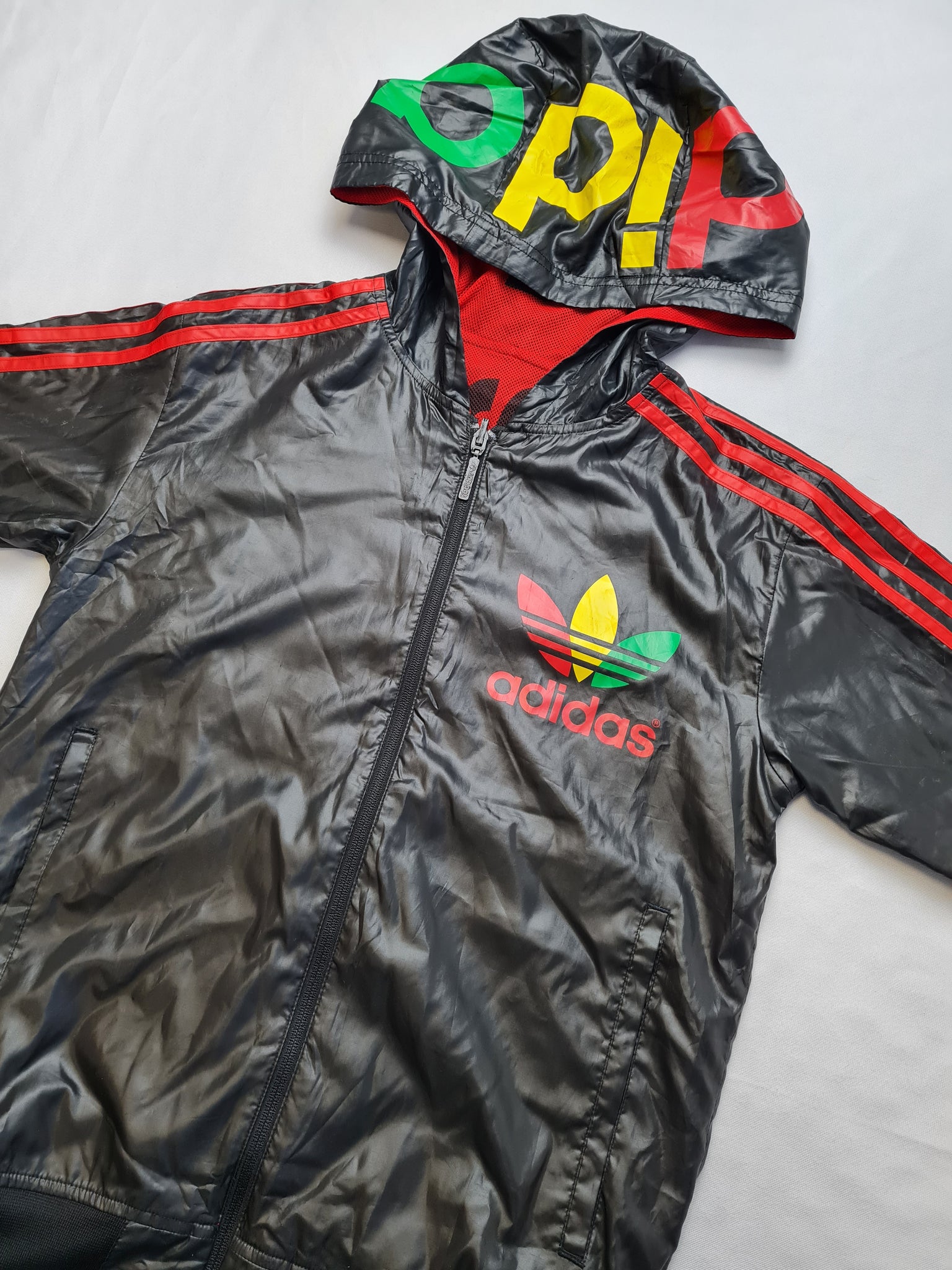 Vintage adidas Originals Jamaica Rasta Trefoil WB Jacket S 2012