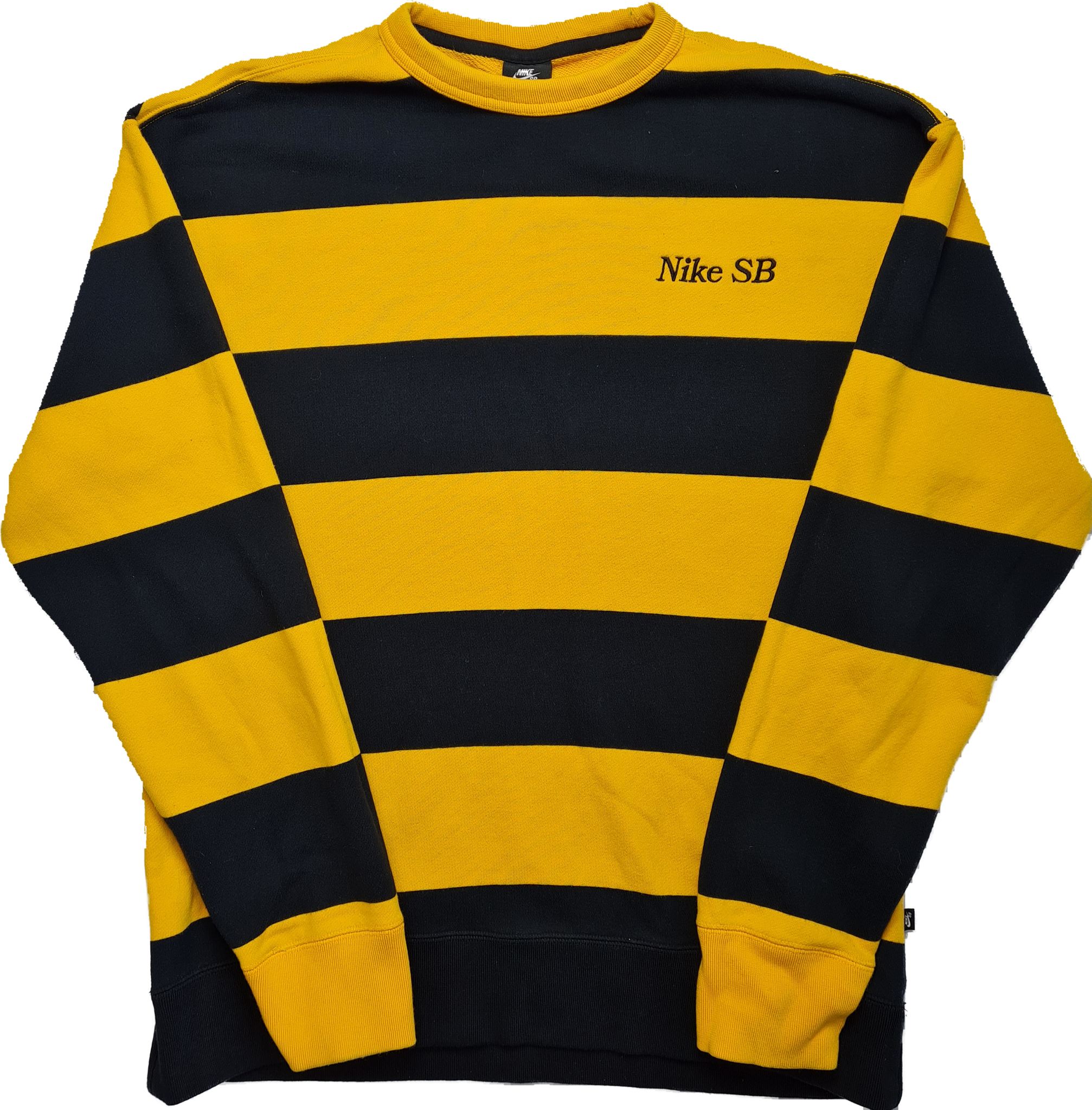 Nike SB Stripe Crew Sweatshirt L University Gold Black pontone