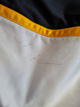 Load image into Gallery viewer, Vintage Nike Spellout Hooded Track Top XL Black Yellow
