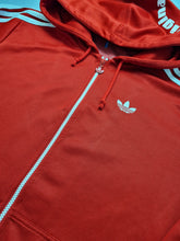 Load image into Gallery viewer, adidas Originals Sport Hooded track top M Red White
