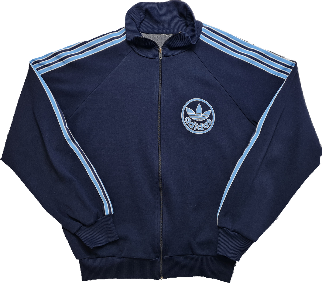 1980s Vintage adidas Track Top Blue M/L