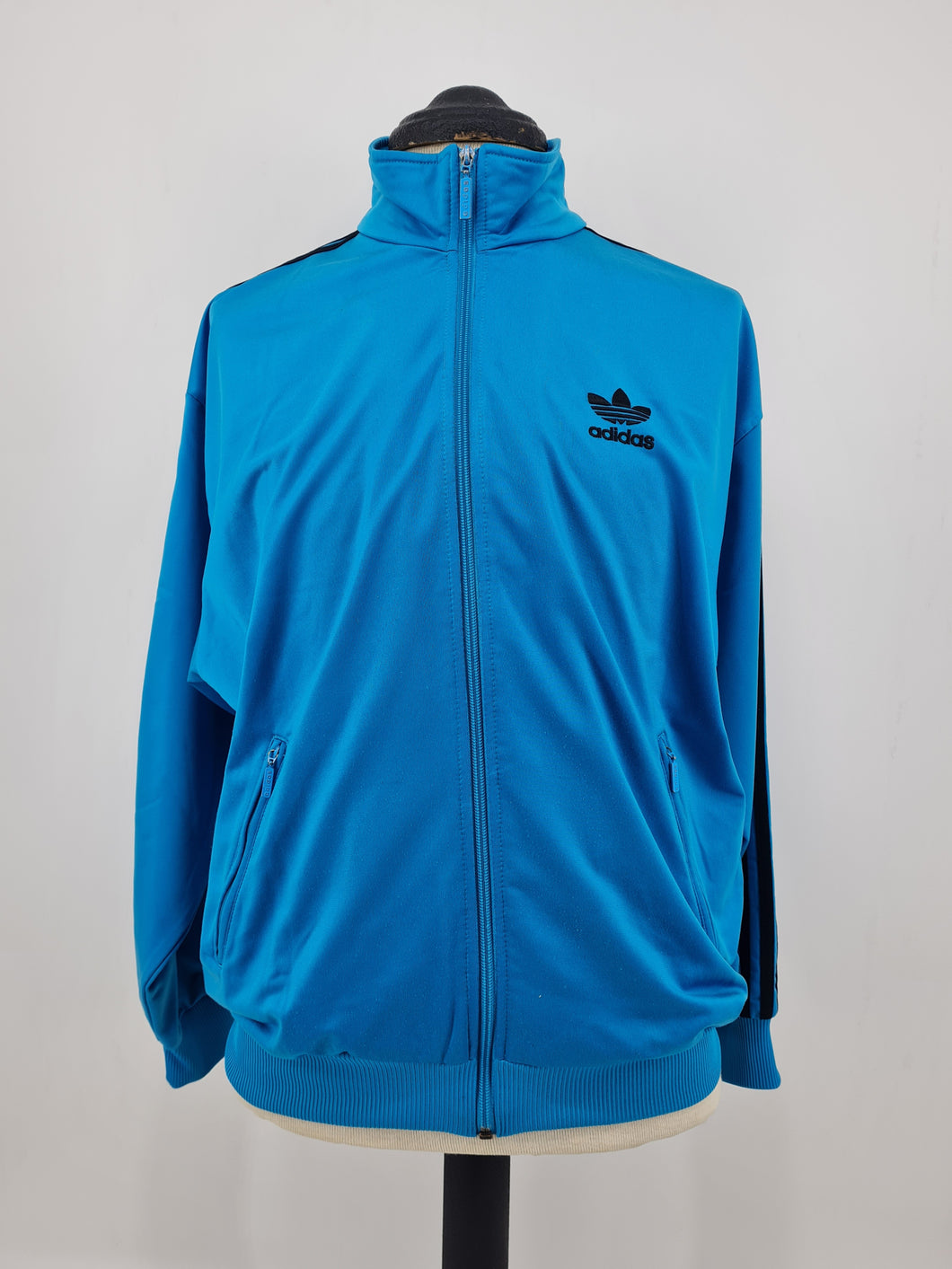 90s adidas Firebird Blue Turquoise vintage track top M D5